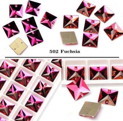 Cristal cuadrado suelto pedrería coser diamantes de imitación para costura y joyería Foto 1 de 4