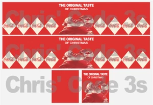 Code 3 Adhesive Vinyl Trailer Decal - Coca-Cola Santa Vintage - 1/50 1/76 1/148 - Picture 1 of 1