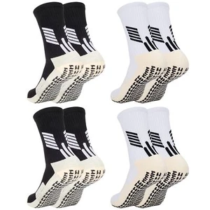 4Pairs Sport Socks Anti-Slip Grip Soccer Football Basketball Men Socks Premium - Picture 1 of 7