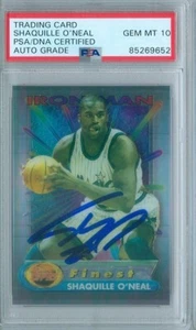 Shaquille O'Neal 1994 Topps Finest Ironman #1 Autograph PSA DNA Gem Mint 10 Auto - Bild 1 von 2