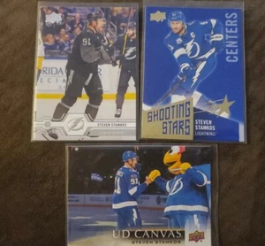 Steven Stamkos 2018 2019 Upper Deck 3 Card Lot Canvas C72 Shooting Stars SSC-4 - Picture 1 of 2