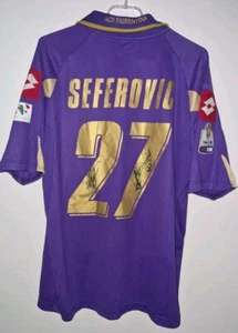Maglia Player Version ACF Fiorentina Firmata Da Seferovic27 E Jovetic 8 - Foto 1 di 3