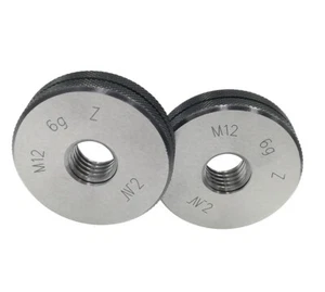 Thread Ring Gage M12 X 1.75 6g Threaded Ring Gauge GO NOGO ISO Metric M12x1.75 - Picture 1 of 5