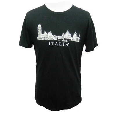 ITALY Men's (Size Large) Black Short Sleeve Graphic T-Shirt Italia Rome Vatican - Image 1 of 4