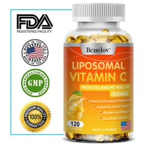 Liposomales Vitamin C -30 Bis 120 Kapseln- Hochdosiert 1500 Mg + Hagebutte - Bild 1 von 11