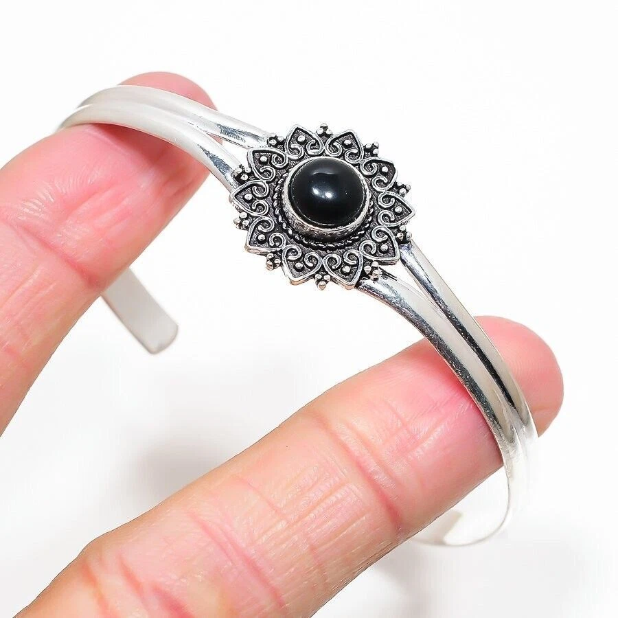 Bracciale gioielli fatti a mano in argento sterling 925 con pietra preziosa... - Immagine 1 di 1