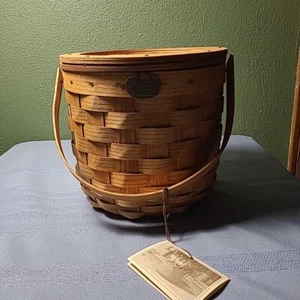 Vintage Peterboro Korb mit Deckel - Bild 1 von 6