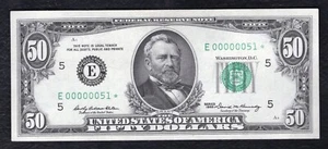 FR. 2114-E* 1969 $50 *STAR* FRN “LOW S/N 51*” RICHMOND, VA ABOUT UNCIRCULATED - Picture 1 of 2