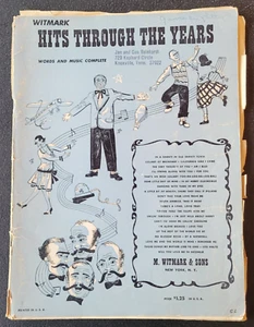 Vintage Sheet Music Whitmark Hits Through the Years 1951 - Picture 1 of 10