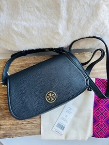 NWT Tory Burch Landon Mini Bag crossbody Handbag in black leather Gift Bag $275 - Picture 1 of 9