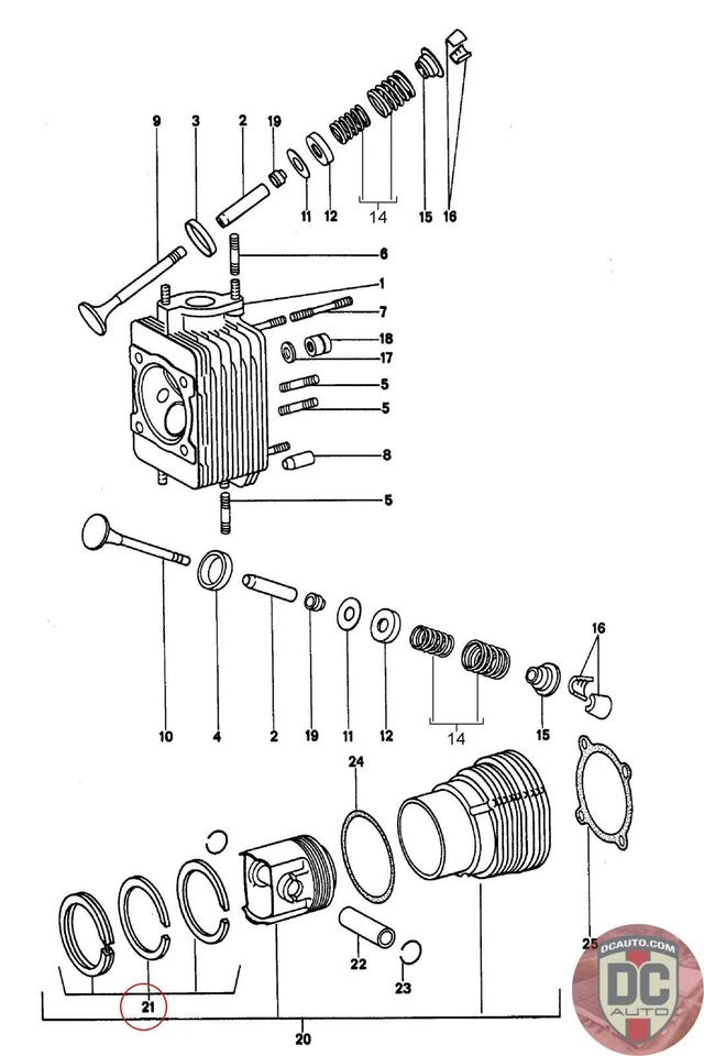 1974-1977 Porsche 911 Goetze Piston Ring Set 91110393900 Foto 1 de 1