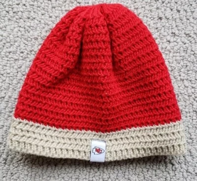 Kansas City Chiefs Red & Tan Infant Knit Beanie NWT - Image 1 of 4