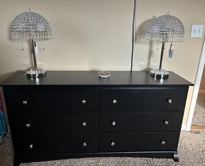 Prepac Sonoma 6-Drawer Dresser, 59” Black - Image 1 of 3