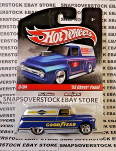2010 HOT WHEELS DELIVERY SLICK RIDES BLUE & SILVER '55 CHEVY PANEL, #3/34 MIT RR - Bild 1 von 13