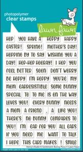 Lawn Fawn Henry's Build-A-Sentiment: Bunny Puns Clear Stamps LF3678 Easter - Picture 1 of 1