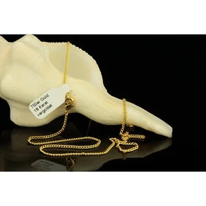 Panzerkette Kette 1,8 mm Echt 750er Gold 18 Karat vergoldet Damen Herren K1823L - Bild 1 von 2