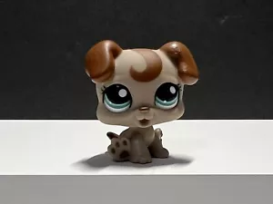 Littlest Pet Shop Hasbro 2007 G1 • LPS #1197 Baby Boxer Dog Teal Eyes AUTHENTIC - Picture 1 of 14