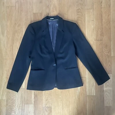 Express One-button 27" Stretch Blazer Black Size 12 Excellent Condition — 第 1/4 张图片