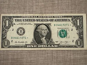 PLAN Y 2013 $1 "B ✯" NOTE with CONFIRMED PAIR # 75 FRB DC SERIAL # B 0461 7271 ✯ - Picture 1 of 14
