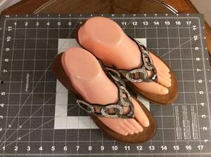 NUEVO Patrizia by Spring Step Mujer 40 Gabra Chanclas Tanga Cuero Marrón Sandalia - Imagen 1 de 6