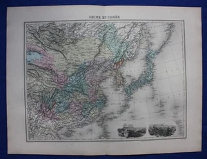 Original antique map CHINA, KOREA, JAPAN, 'CHINE ET COREE', Migeon 1891 - Picture 1 of 3