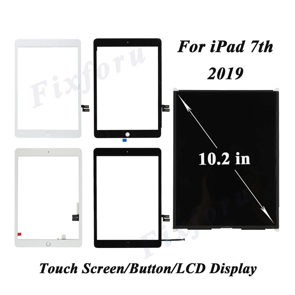 Lote de reemplazo de digitalizador de pantalla táctil conjunto de pantalla LCD de 10,2 pulgadas para iPad 7 2019 Foto 1 de 1