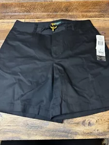 Lauren Ralph Lauren Toggle Rope Tie Black Chino Shorts Womens 8 NWT - Picture 1 of 9