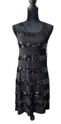 A.B.S. Essentials винтажный блестками черный маленький вязаный свитер платье размер S $368 - Изображение 1 из 4