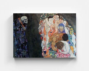 Cuadro en lienzo Gustav Klimt Death and Life color arte casa decoración mural arte - Imagen 1 de 7