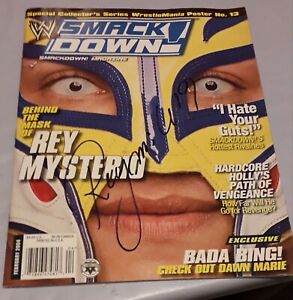 Rey Mysterio Original Autogramm auf Smackdown Magazin