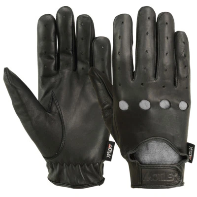 Guantes de Conducción Básicos Motociclistas MRX Moto Guante Dedo Cuero Negro Para Hombres Nuevos  Foto 1 de 4