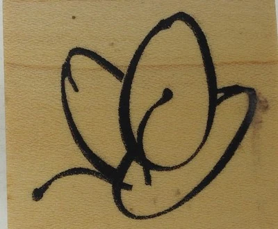 Sello de goma montado en madera chatarra club de flores 1 1/2 x 1 1/2" envío gratuito Foto 1 de 2