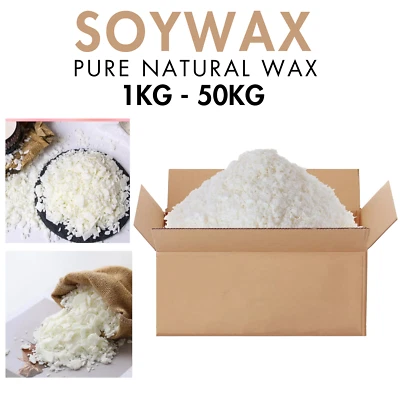 1KG-50KG Soy Wax 100% Pure Candle Making Wax Natural Flakes Clean Burning Soya - Image 1 of 4