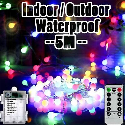 1-20 x 5M Multicolor Festoon Hadas Luces Globo Bombilla Exterior Jardín LED Bola Foto 1 de 4