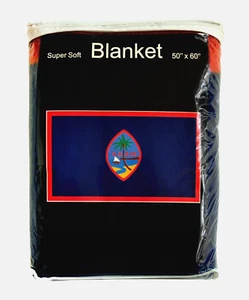 Guam Flag Fleece Blanket 50"x60" *NEW* Guamanian Coat of Arms Travel Throw Cover - Picture 1 of 2