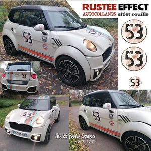 KIT HERBIE Choupette 53 CHATENET CH 26 40 AIXAM adaptable RUSTEE EFFET ROUILLE - Imagen 1 de 4