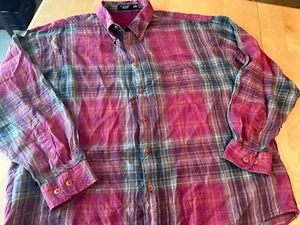 CAMISA JOHNNIE WALKER SEDA TENCEL A CUADROS ABOTONADA PARA HOMBRE TALLA XXL - Imagen 1 de 6