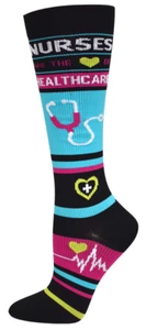 Nurse Healthcare Medical 10-14mmHG Compression Socks (Black) 2 Sizes! REG or XL - Picture 1 of 1