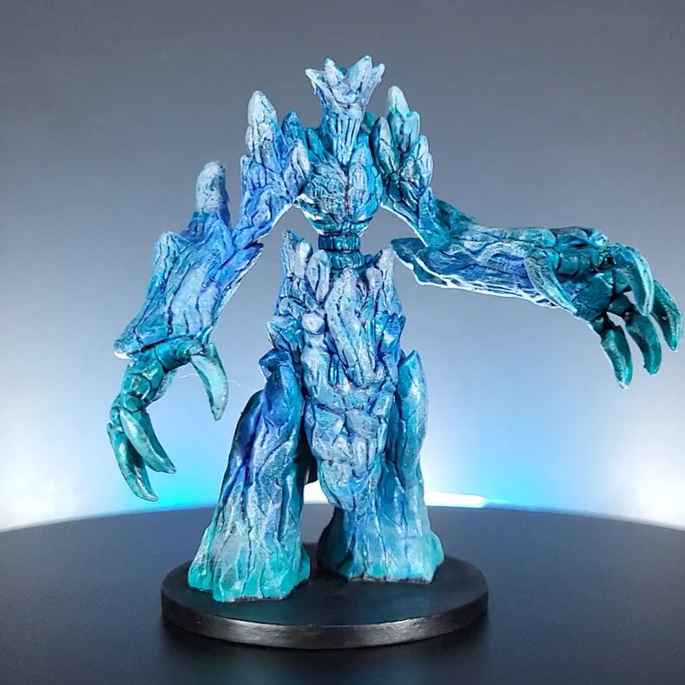 Large Hand Painted Ice Elemental Miniature for Pathfinder and DnD - Image 1 of 4