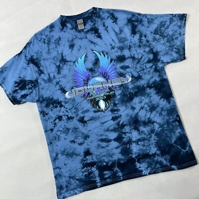 Camiseta Journey Hombre XL Freedom Tour 2023 Tie Dye Azul Rock Clásico Foto 1 de 4