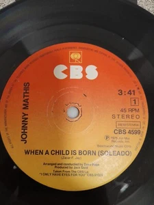 Johnny Mathis - When a child is born/Every time you touch me (I get high) on CBS - Picture 1 of 3