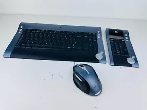 Logitech diNovo Keyboard Bluetooth Witch Media Pad & MX Laser Mouse No Receiver - Picture 1 of 6
