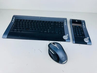 Logitech diNovo Keyboard Bluetooth Witch Media Pad & MX Laser Mouse No Receiver - Image 1 of 4