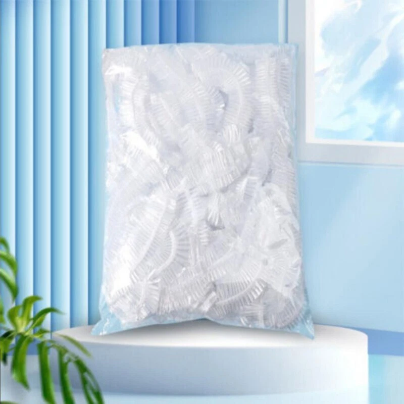 35 Einweg-Duschhauben Transparent – Elastische Duschtüten 44 Cm Für Haarbehandlungen, Schwimmen & Reisen