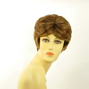 Perruque femme courte Châtain Cuivré Méché Blond Clair VAL 6BT27B - Imagen 1 de 8