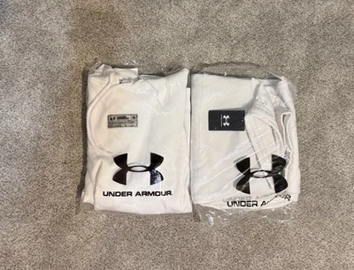 Under Armour Conjunto Jogger Branco Manga Curta Calça Moletom Unissex Tamanho XL Marca Novo com etiquetas - Imagem 1 de 4