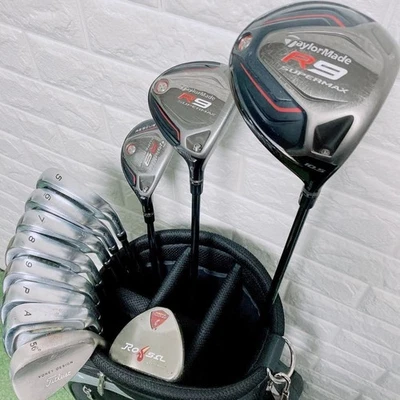 Taylormade Club Set 1W 5W 5H 5-9i Pw Aw 56 PT 12pc Graphite & Steel Stiff & SR - Image 1 of 4