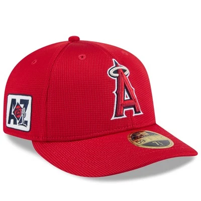 Men's New Era  Red Los Angeles Angels 2025 Spring Training Low Profile 59FIFTY - Image 1 of 4