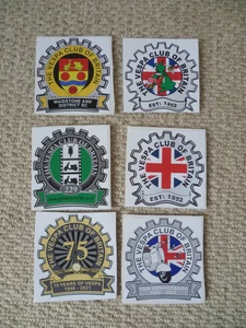 The Vespa Club of Britain Zahnrad Aufkleber Roller 6er Set - ANSEHEN! - Bild 1 von 1
