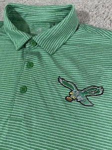Camisa Polo Philadelphia Eagles Kelly Verde Para Hombre Mediana Antigua NFL Súper Suave - Imagen 1 de 7